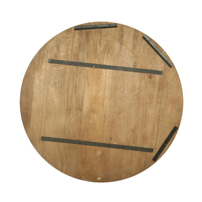 Mattin Natuurlijk Mangohout Cirkel Wandpaneel Rond L 120x120x4 cm