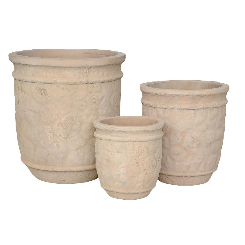 Kendra Natuurlijke Terracotta Stenen Patroon Pot 50x46x46 cm