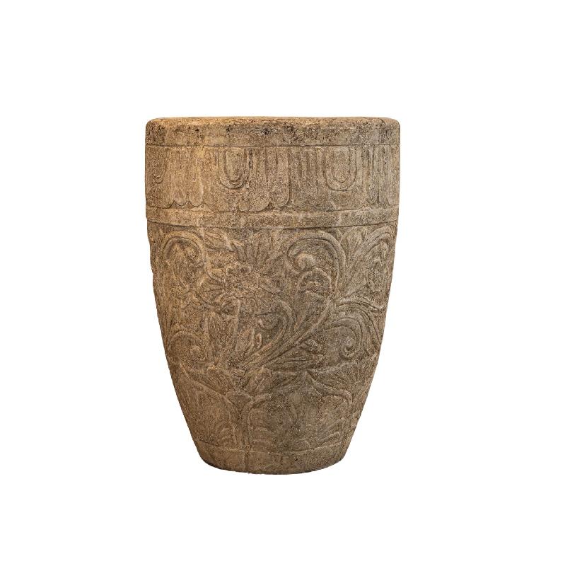 Sasha Roomwit Cement Fiber Pot Bloemmotief Rond M 80x60x60 cm