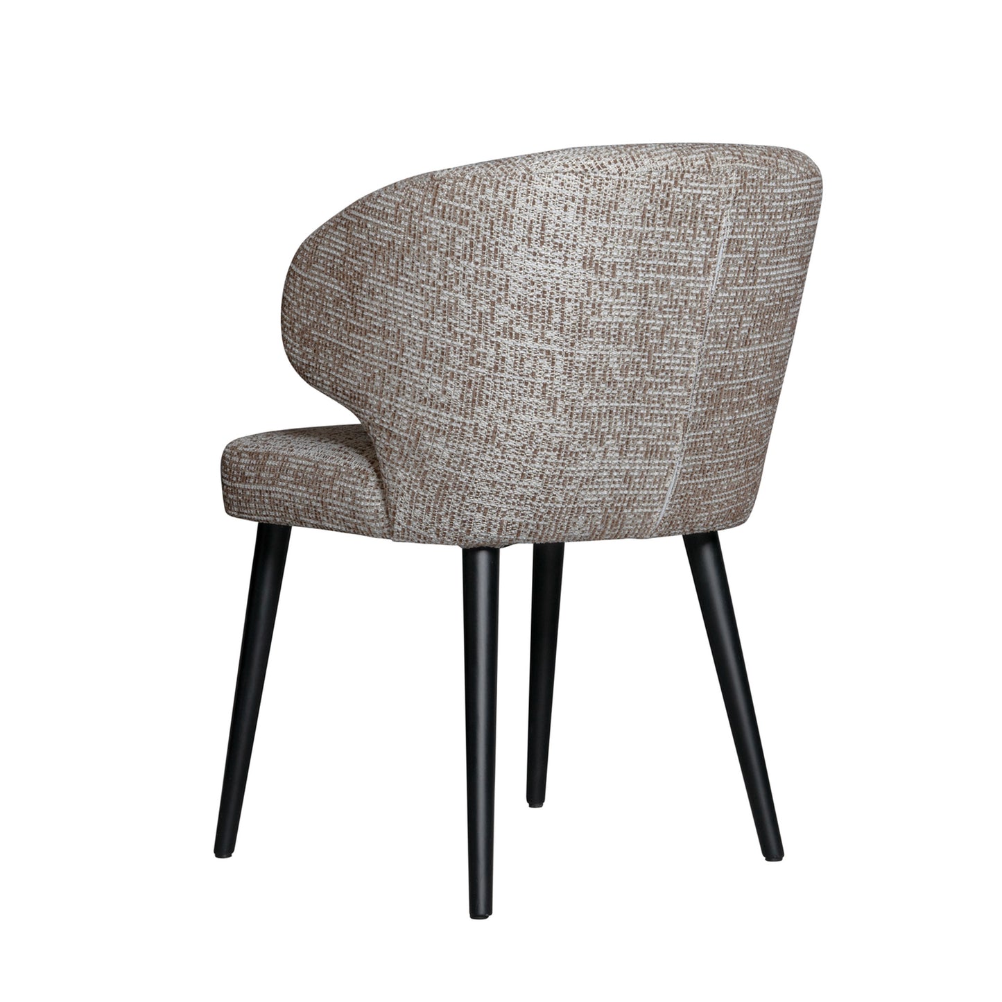 Fiori Beige Eetstoel Met Zwarte Poten 80x57x56 cm