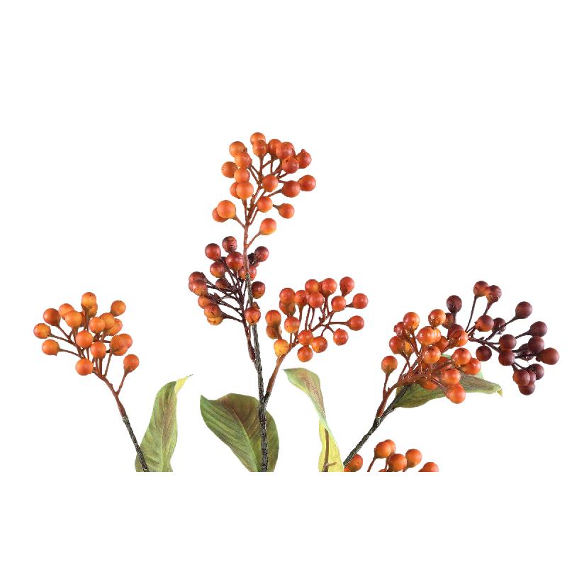 Berry Plant Rode Crape Myrtle Blad met Bessen Spray - Set van 6 Stuks 78x31x42 cm