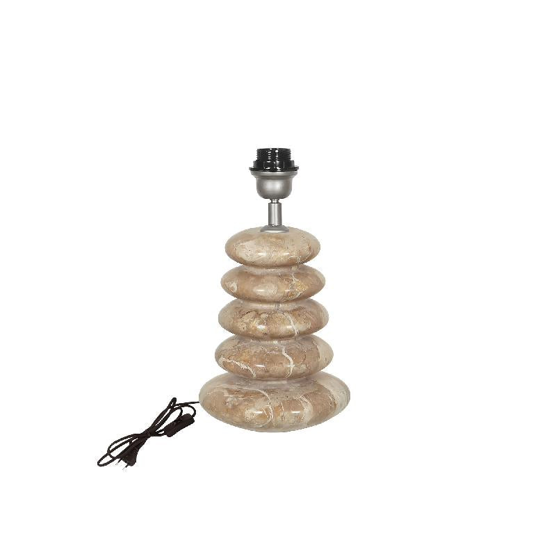 Inisha Beige Marmeren Gelaagde Tafellamp Voet 23x19x19 cm