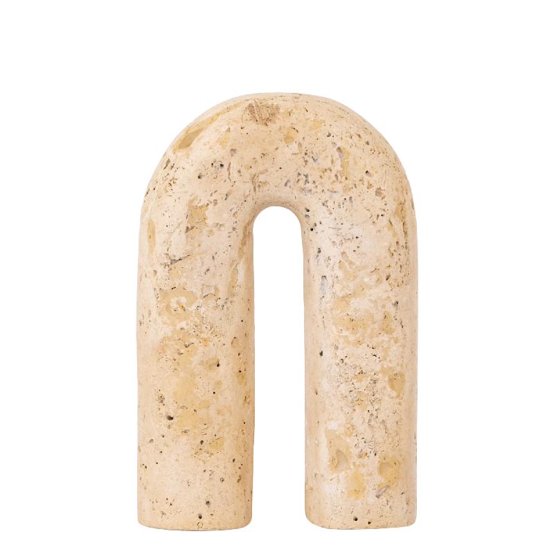 Lavola Natuurlijke Travertijn U-Vorm Ornament L 20x12.5x4.5 cm