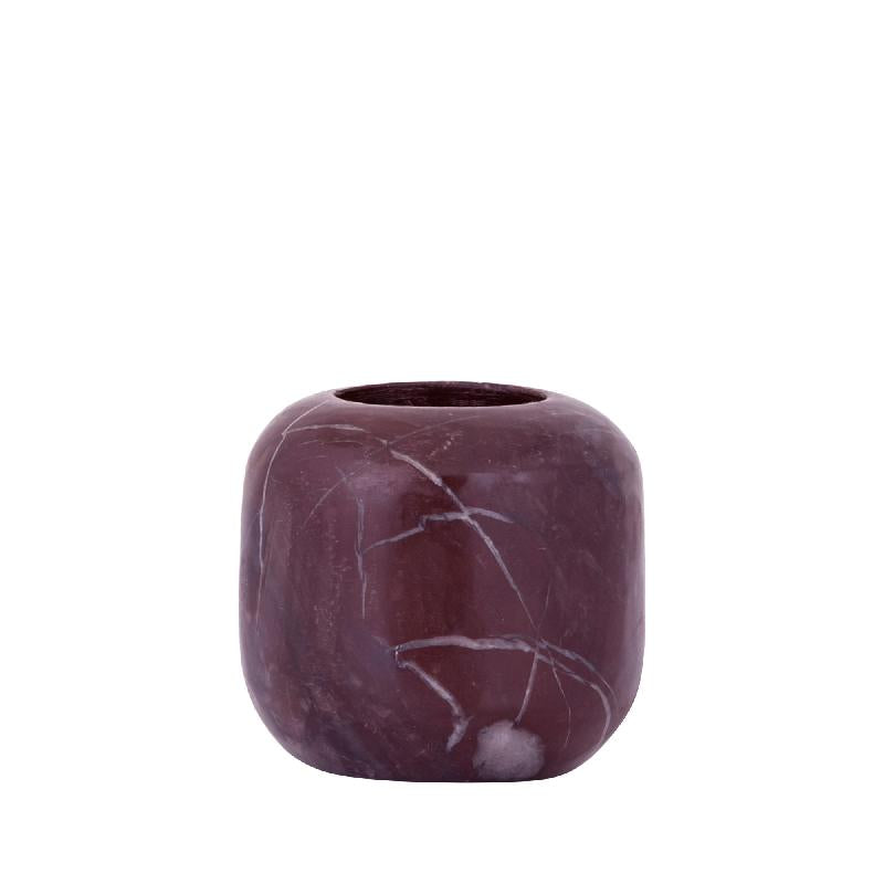Eris Bourgondië Marmeren Kandelaar Set van 2 S 7x7.5x7.5 cm