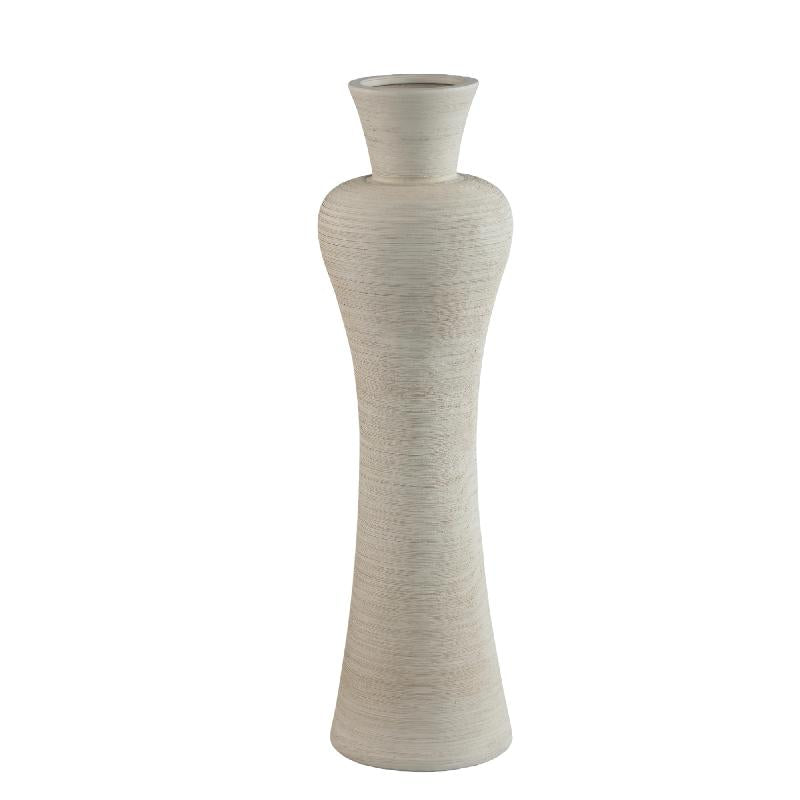 Marla Khaki Keramische Vaas Rond Smalle Hals Set van 2 60x17.5x17.5 cm