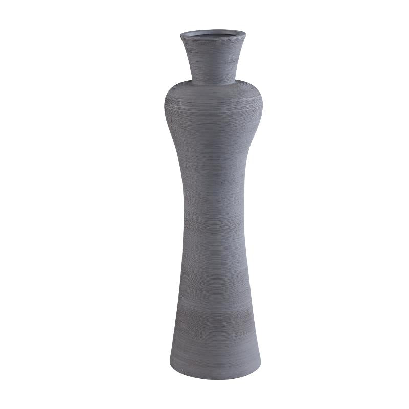 Marla Donkergrijs Keramische Vaas Rond Smalle Hals Set van 2 60x17.5x17.5 cm