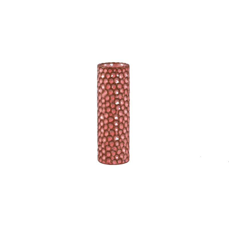Mayron Roze Keramische Vaas Bolletjesmotief M – Set van 12 Stuks 20x6.5x6.5 cm