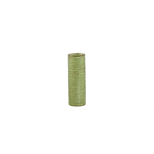 Mayron Groen Keramische Ronde Vaas Lijnenpatroon S Set van 12 Stuks 15x5x5 cm