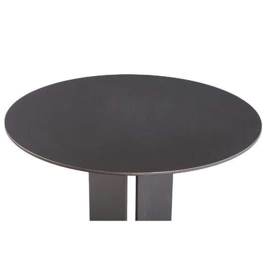 Aliece Donkerbruine Ijzeren Bijzettafel Rond 50.5x40x40 cm