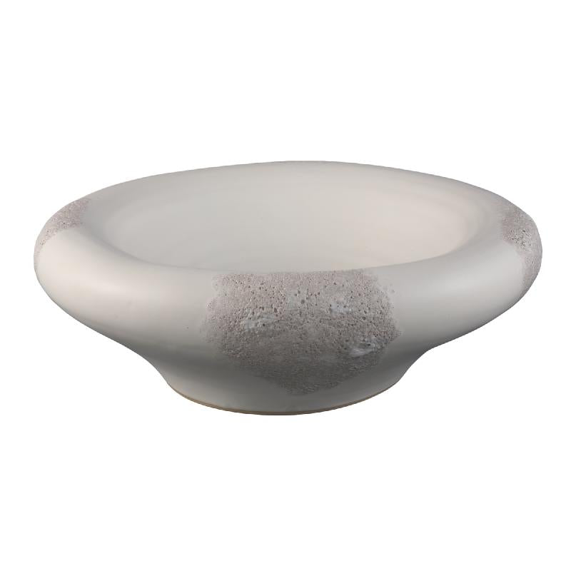 Dangelo Witte Keramische Schaal Rond XL 12.5x37.5x37.5 cm