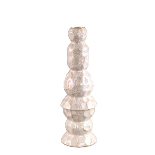 Kirsey Crème Keramische Vaas Onregelmatige Vorm Set van 2 45.5x14.5x14.5 cm