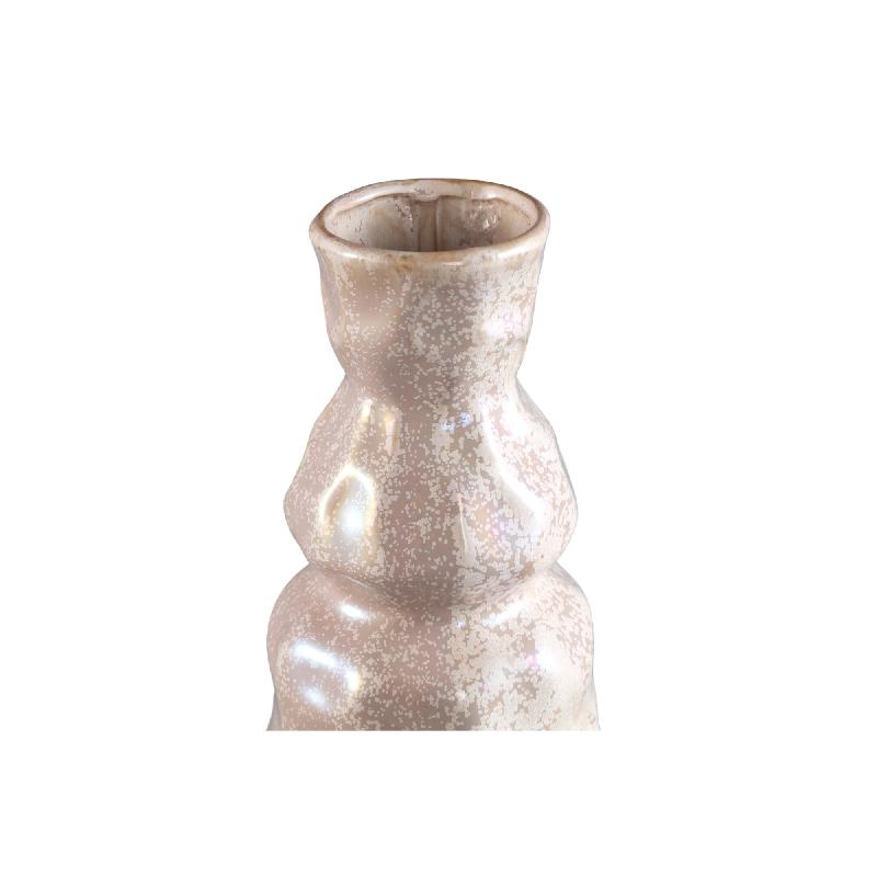 Kirsey Crème Keramische Vaas Onregelmatige Vorm Set van 2 42x12.5x12.5 cm
