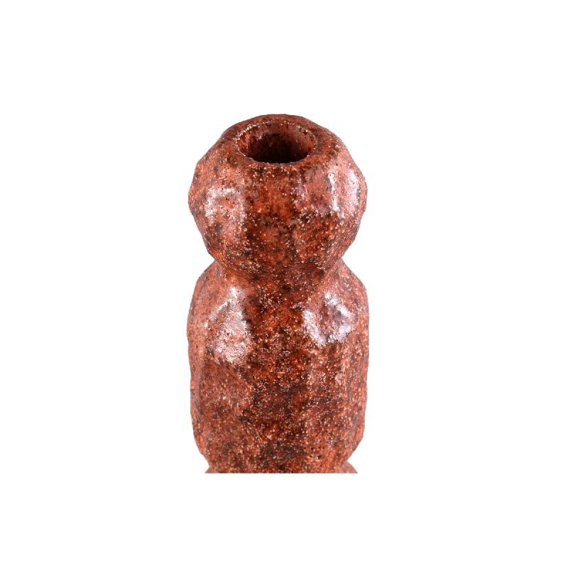 Kirsey Bordeaux Keramische Kandelaar Onregelmatig C Set van 4 38x9x9 cm