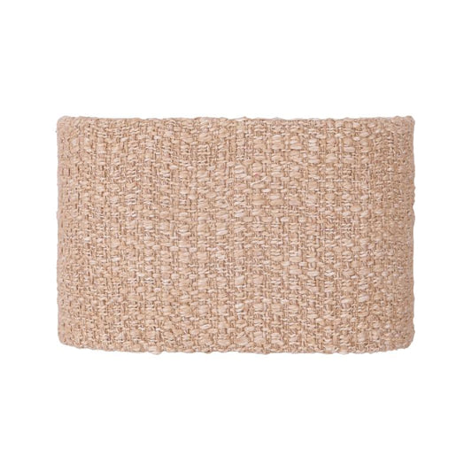 Devi Taupe Wandlamp Stof Afgeronde Rechthoek Laag 20x27x18 cm