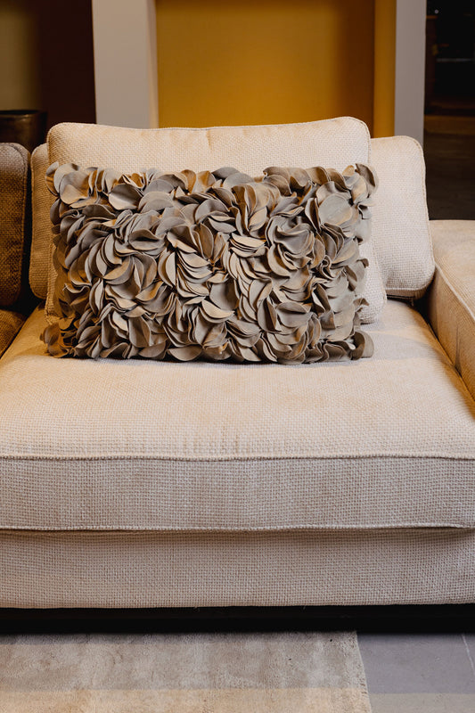 Nevo Crème Suède Leren Kussen Set van 2 40x60x10 cm