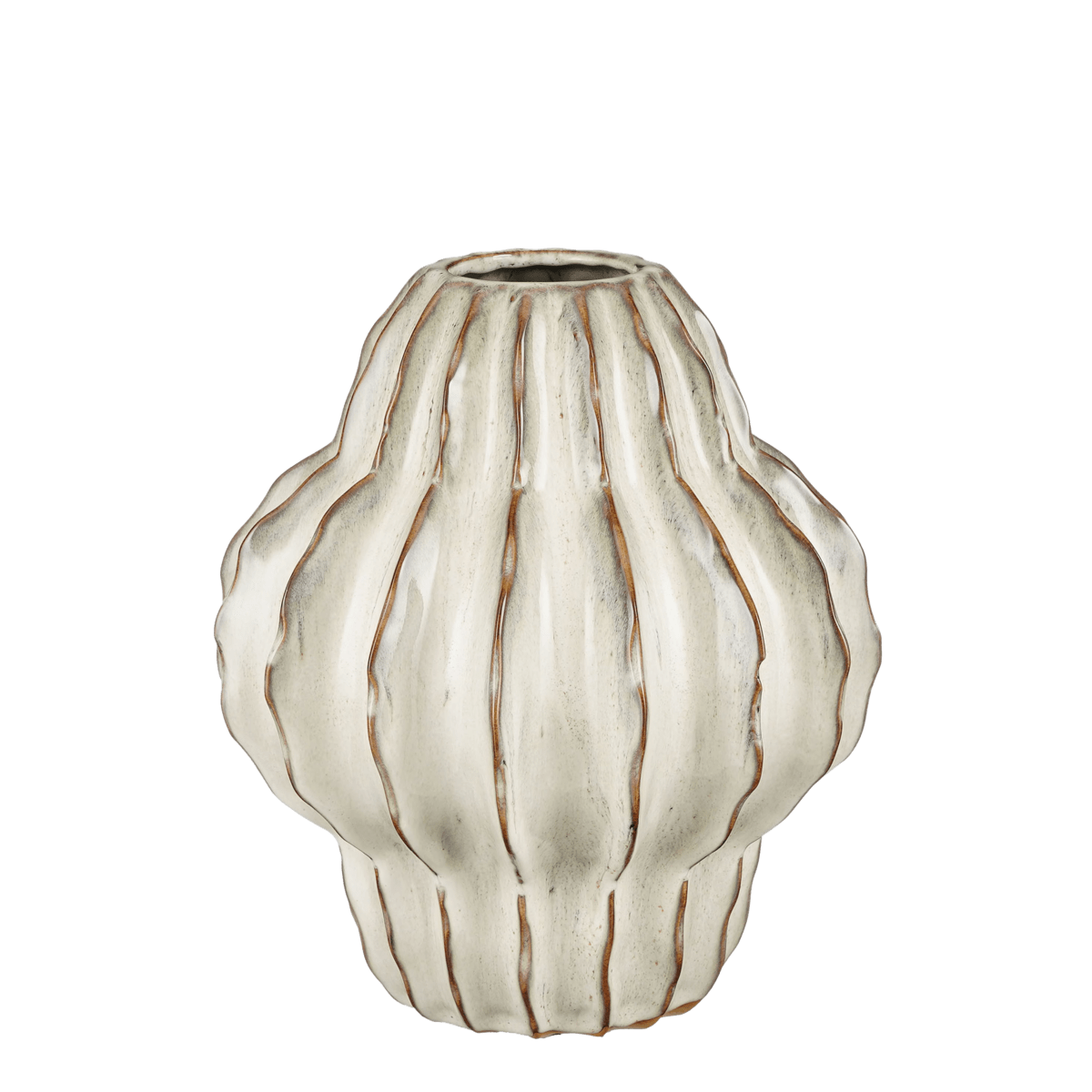 Mica Decorations Altea Vaas - H28 x Ø24,5 cm - Keramiek - Off White