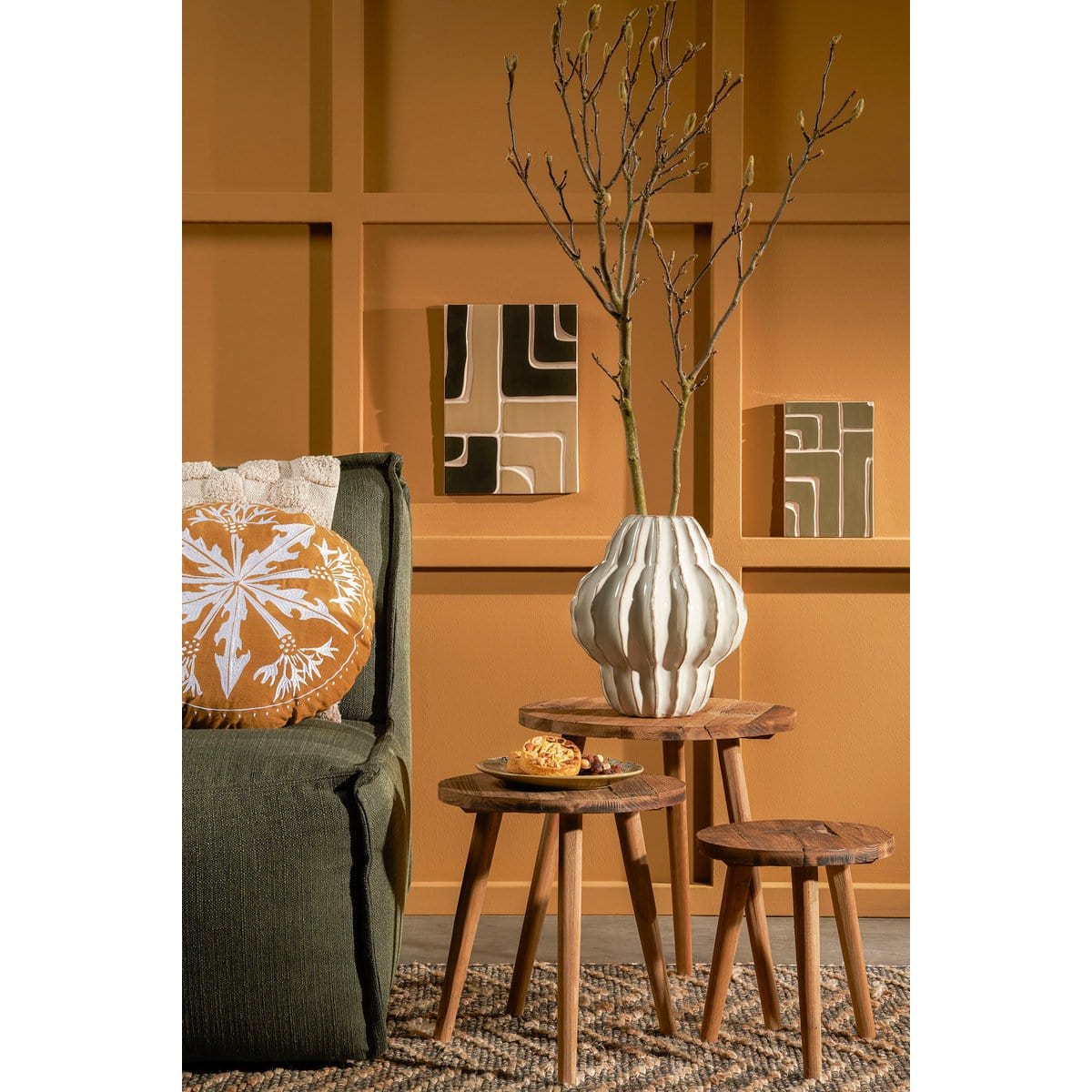 Mica Decorations Altea Vaas - H28 x Ø24,5 cm - Keramiek - Off White
