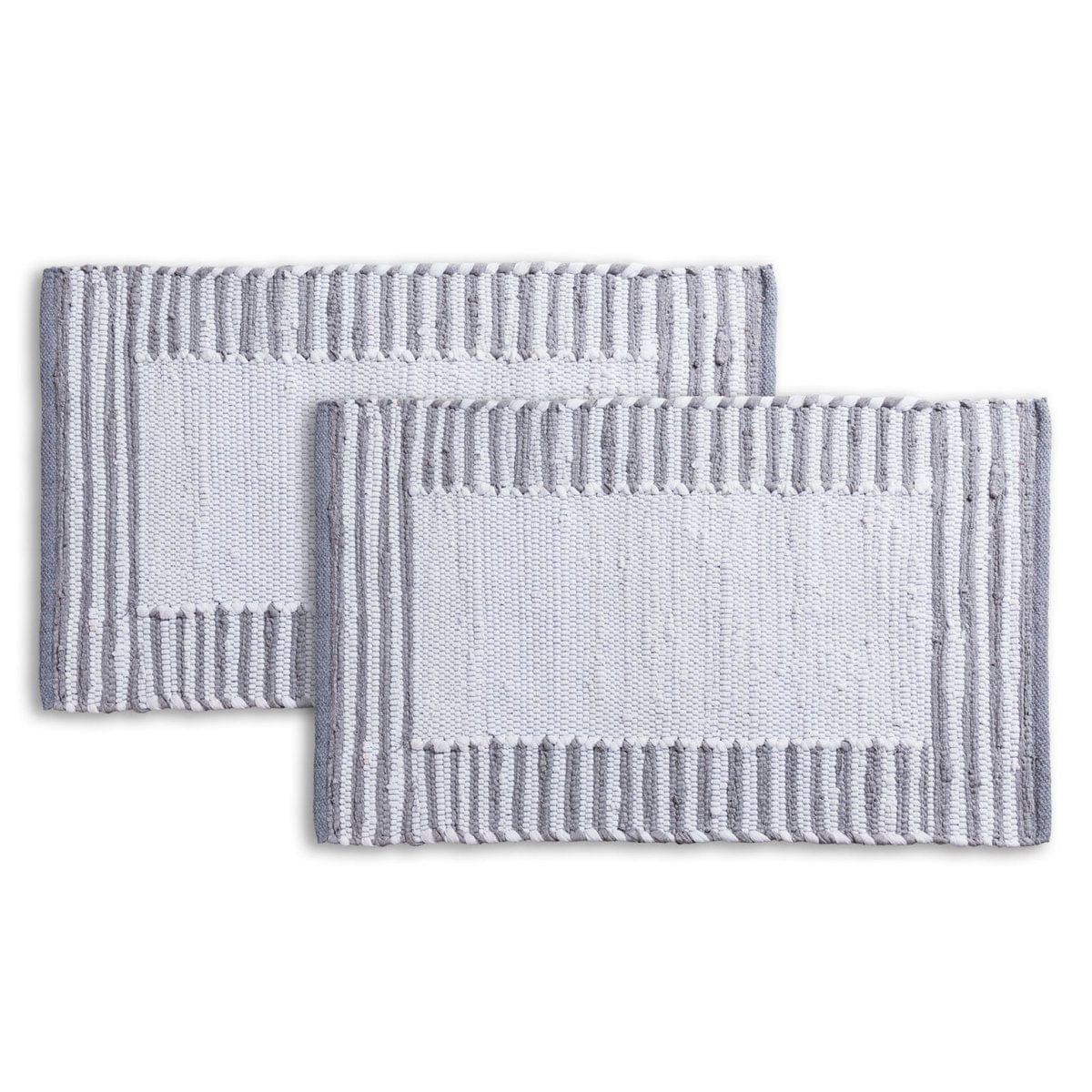 Voglrieder kreatives Wohnen Badkamertapijt set van 2 grote 80 x 50 cm 100% katoenen badmat badmat Chindi