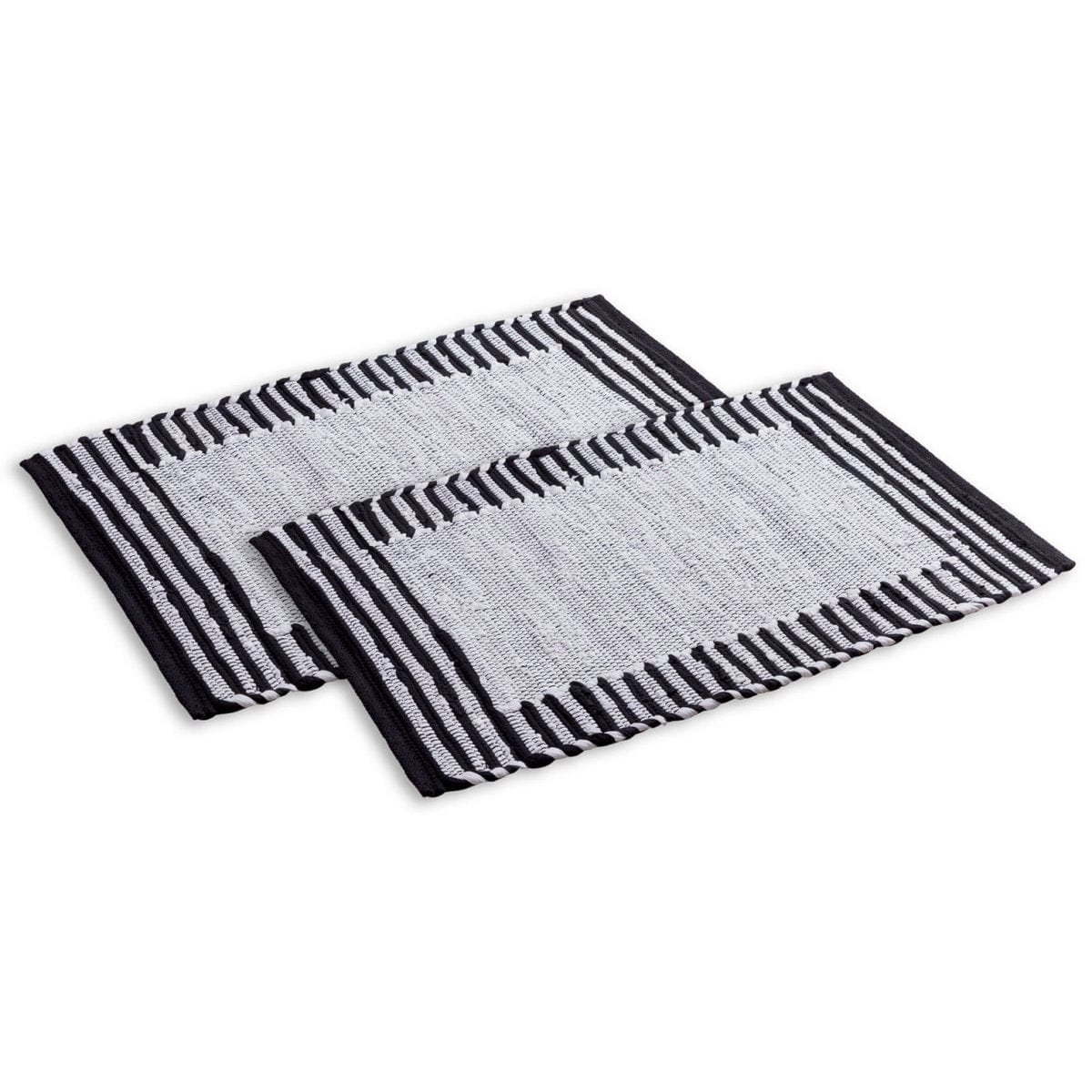 Voglrieder kreatives Wohnen Badkamertapijt set van 2 grote 80 x 50 cm 100% katoenen badmat badmat Chindi