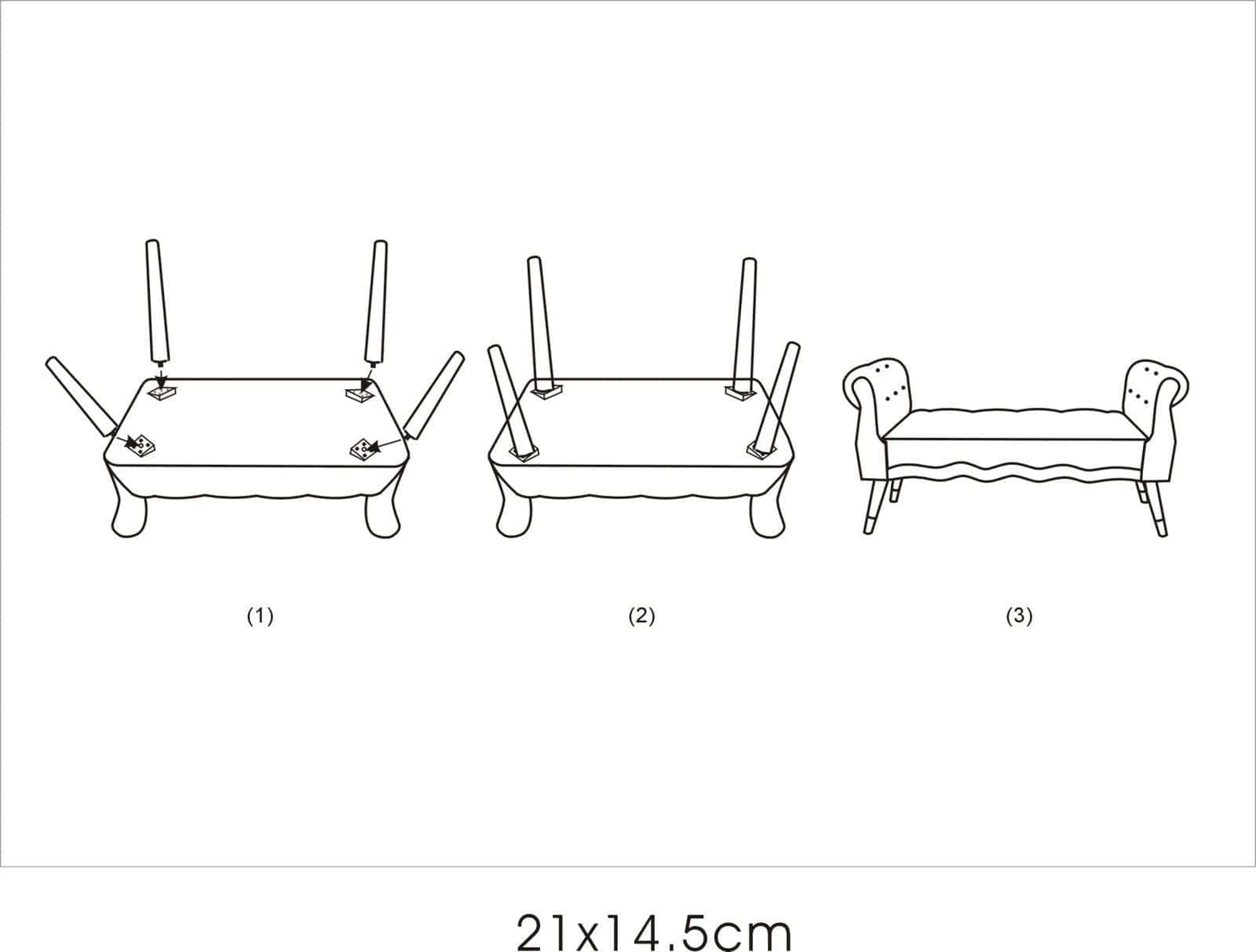 Mauro Ferretti BENCH PARIS GRIGIA/GOLD CM 120X40X60