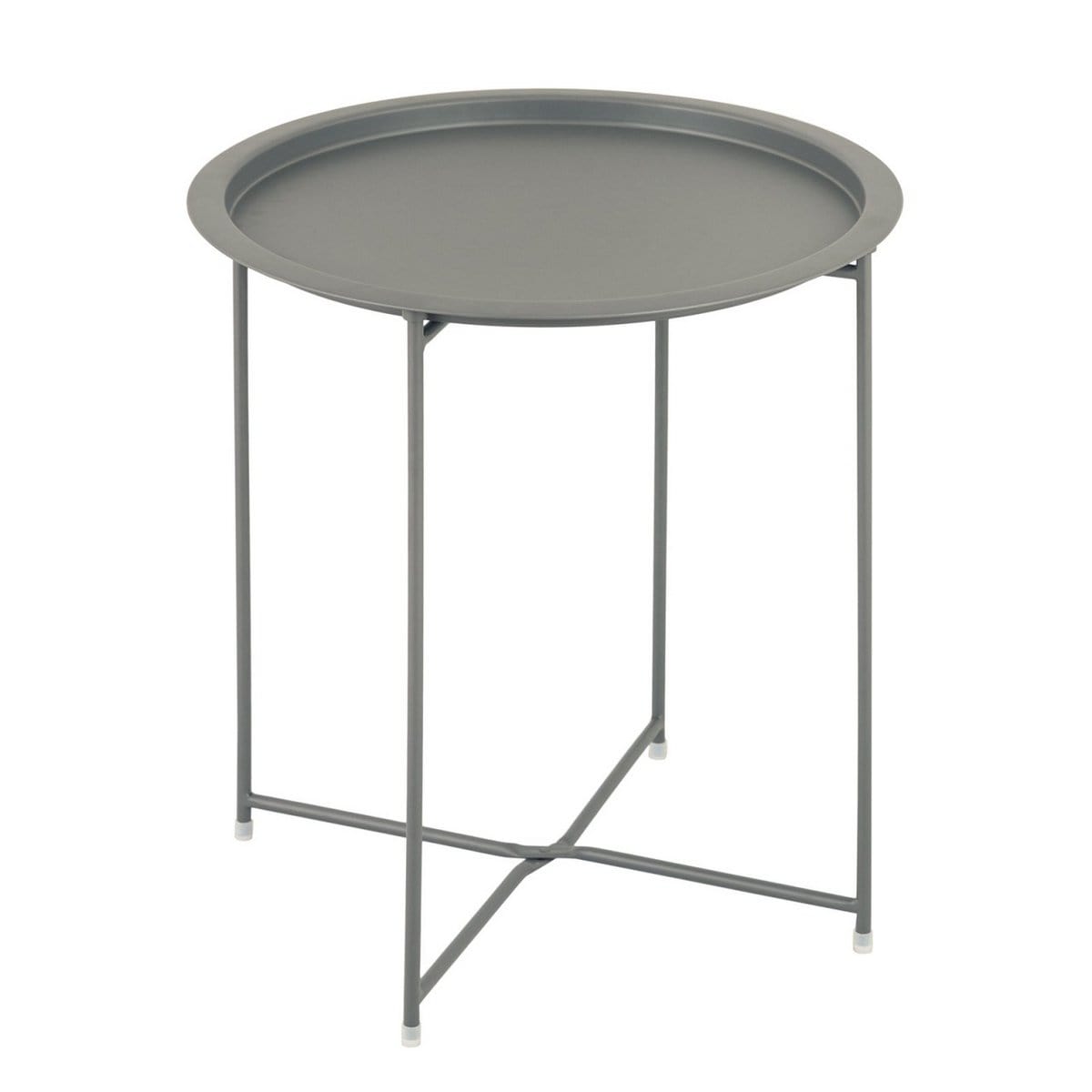Voglrieder kreatives Wohnen Bijzettafel 2e keus tuintafel balkontafel terrastafel rond Alberta metaal klein op te bergen