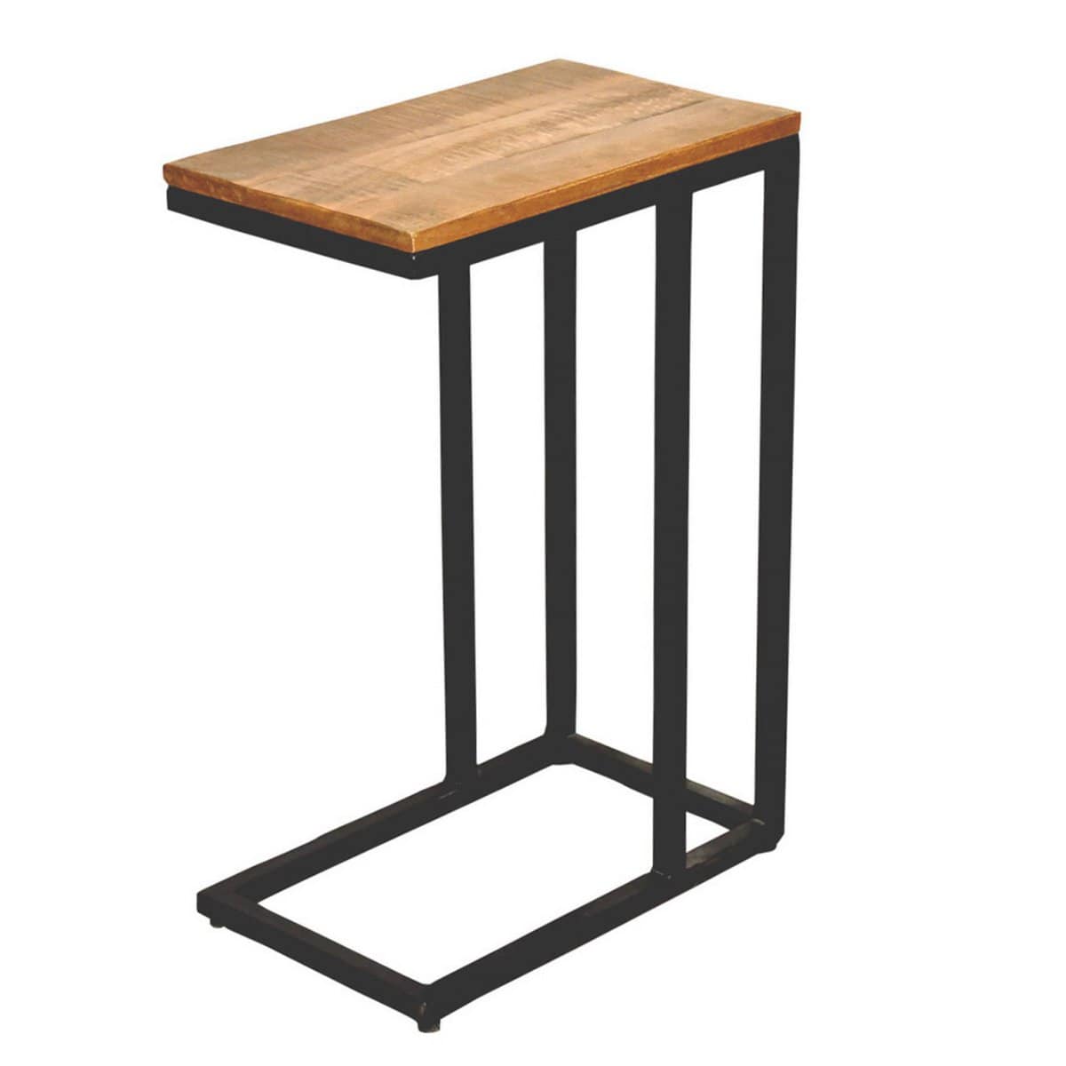 Voglrieder kreatives Wohnen Bijzettafel banktafel laptoptafel C-tafel 40x60x25 cm Liverpool metalen frame zwart of wit