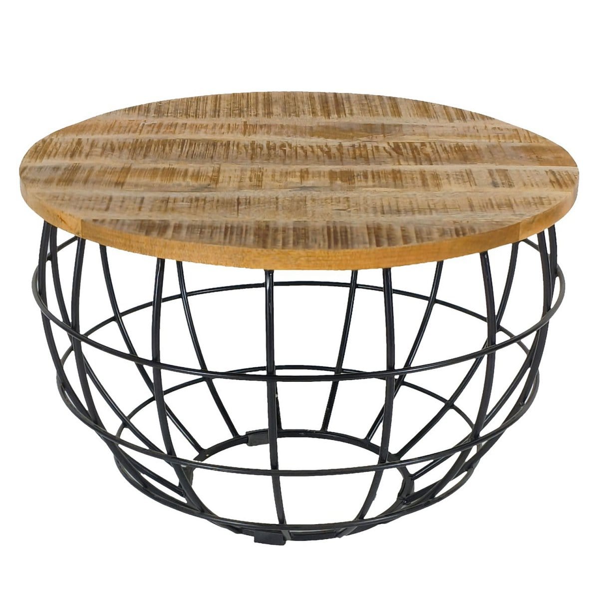 Voglrieder kreatives Wohnen Bijzettafel duurzame salontafel woonkamertafel rond Lexington ø 55 cm massief metalen frame