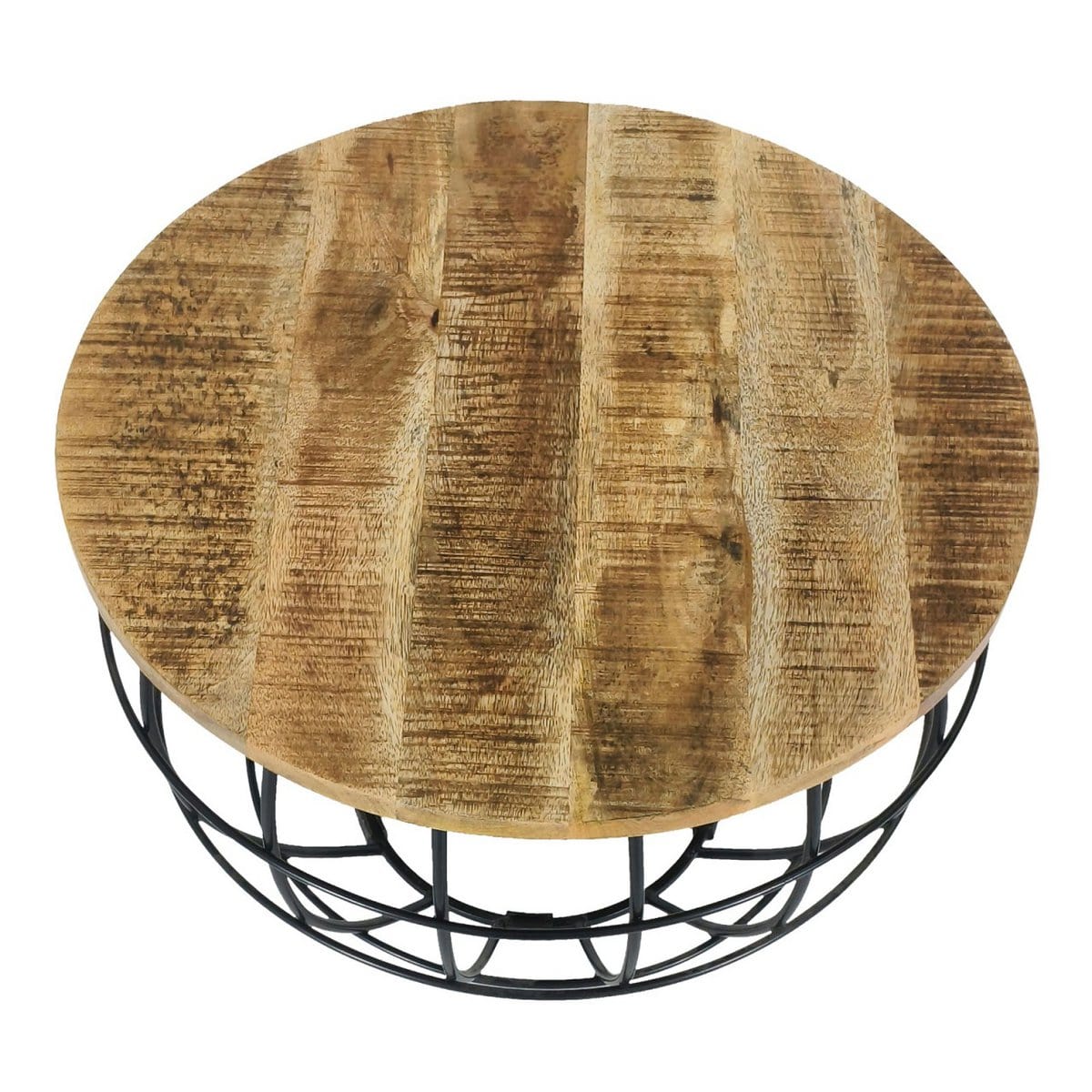 Voglrieder kreatives Wohnen Bijzettafel duurzame salontafel woonkamertafel rond Lexington ø 55 cm massief metalen frame