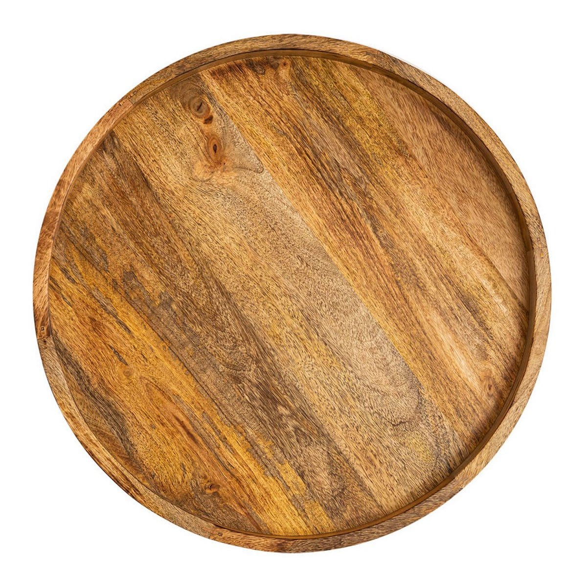 Voglrieder kreatives Wohnen Bijzettafel hout rond ø 40 of 50cm salontafel woonkamertafel Vancouver metalen poten mat zwart