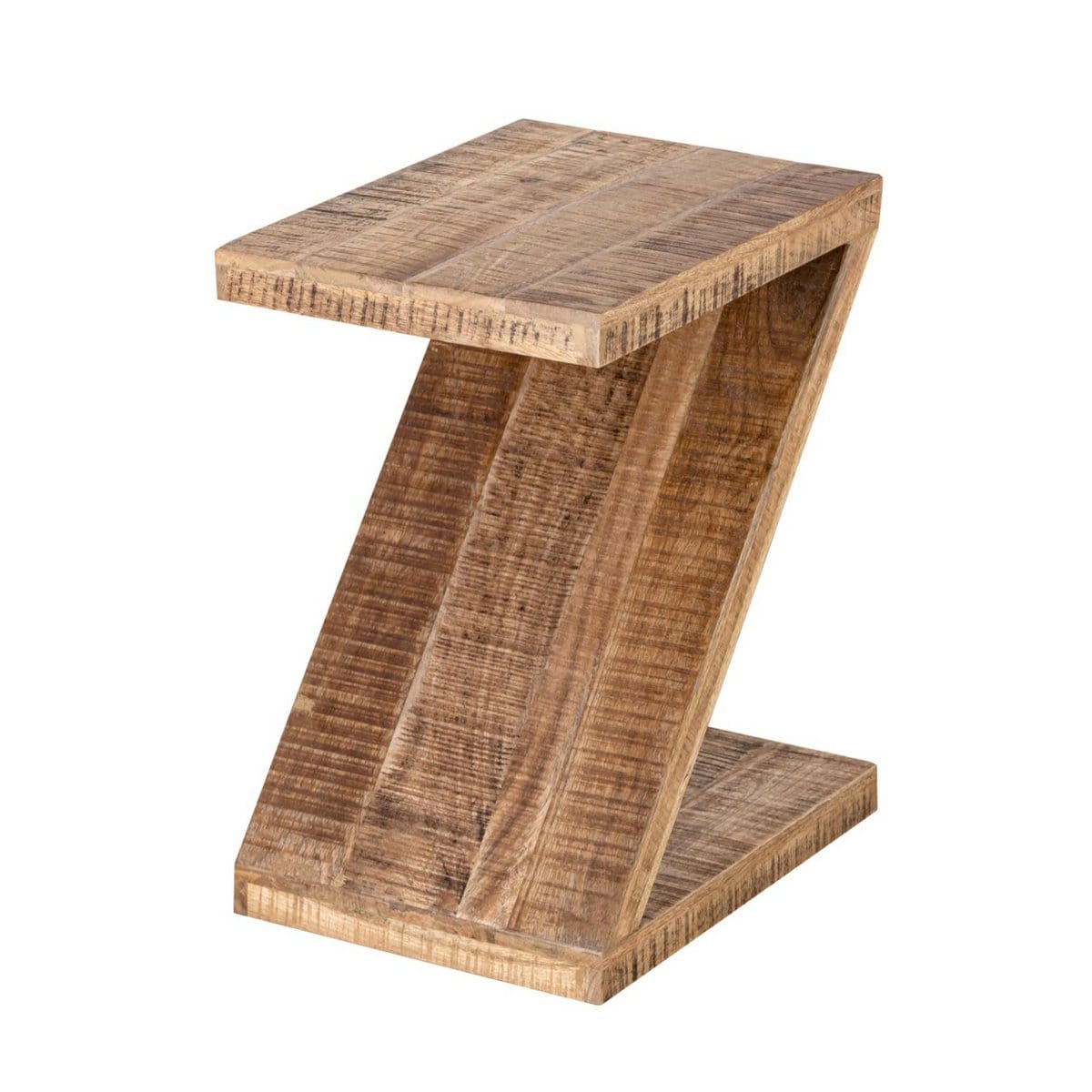 Voglrieder kreatives Wohnen Bijzettafel hout Z-vorm 42x50x31cm Zoro salontafel bloementafel duurzaam mango teruggewonnen hout
