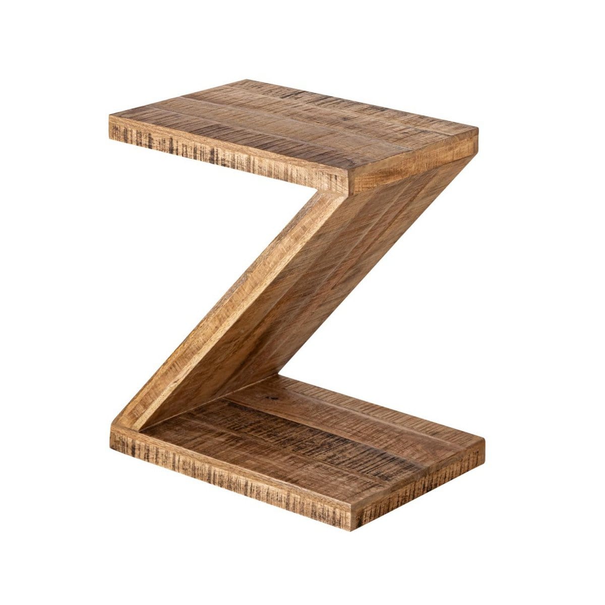 Voglrieder kreatives Wohnen Bijzettafel hout Z-vorm 42x50x31cm Zoro salontafel bloementafel duurzaam mango teruggewonnen hout