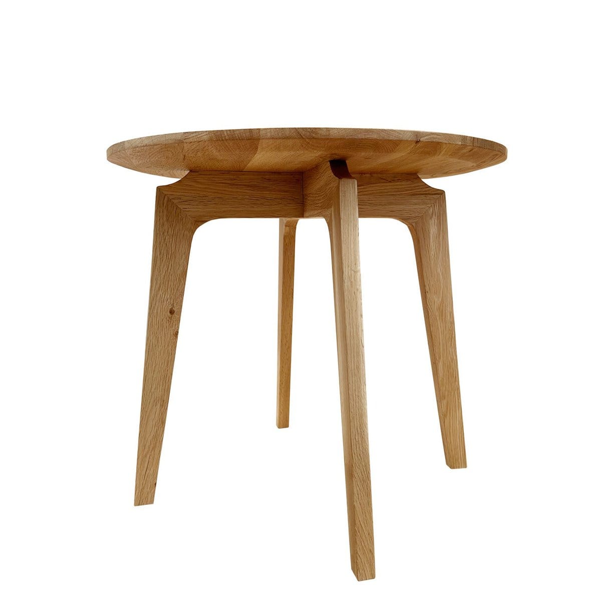 Home Delight B.V. Bijzettafel Lowen rond naturel eiken Ø50x44