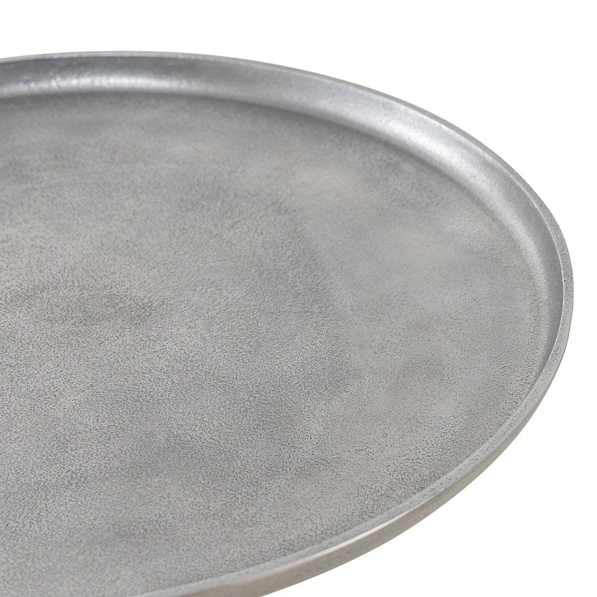 Voglrieder kreatives Wohnen Bijzettafel metaal rond ø 44x52 cm decoratieve tafel Adlon zilver of goud met design middenvoet aluminium