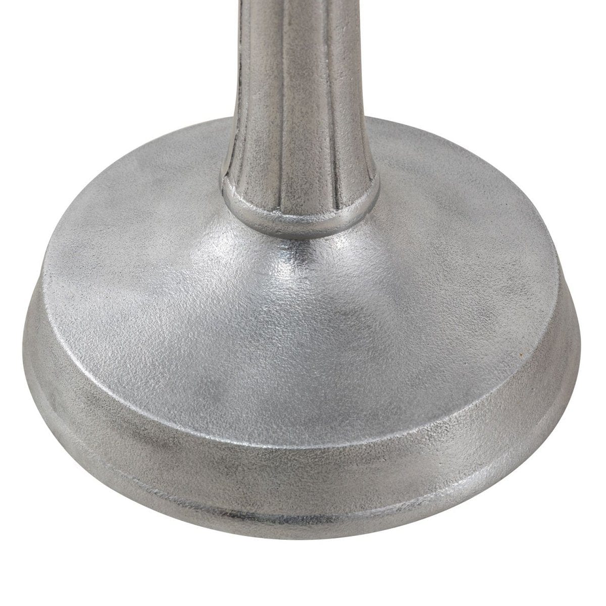 Voglrieder kreatives Wohnen Bijzettafel metaal rond ø 44x52 cm decoratieve tafel Adlon zilver of goud met design middenvoet aluminium