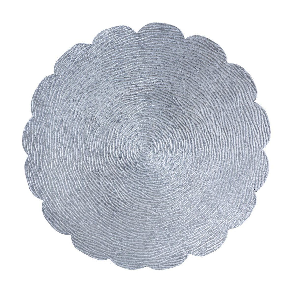 Voglrieder kreatives Wohnen Bijzettafel metalen siertafel Hilton ø 35 x H 46 cm rond aluminium met structuur zilver of goud