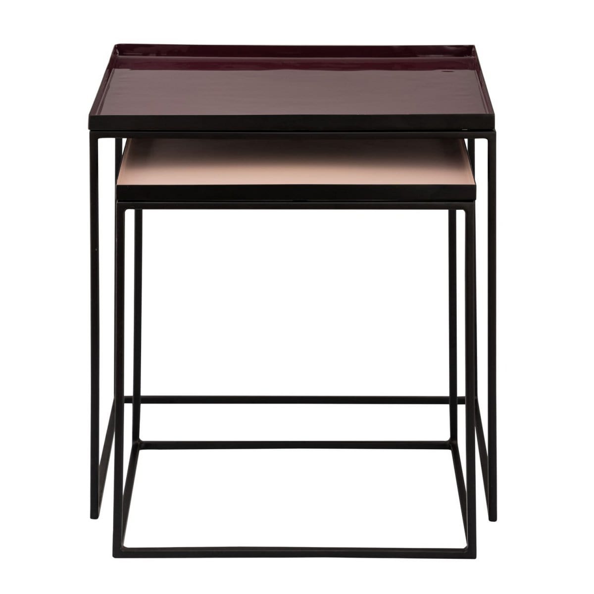 Voglrieder kreatives Wohnen Bijzettafel set van 2 45 H 45 cm decoratieve tafellamp tafel salontafel Kopenhagen tafel emaille