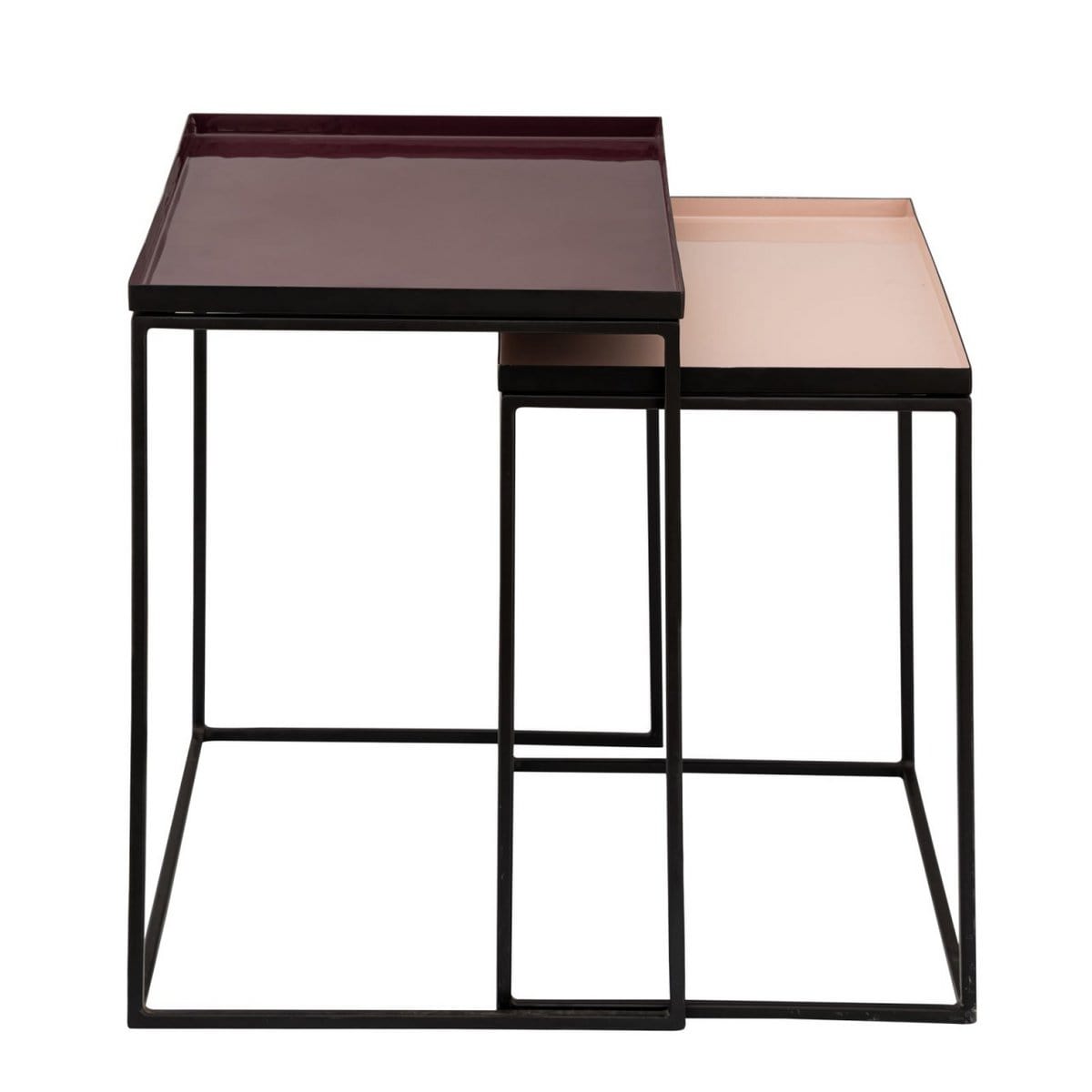 Voglrieder kreatives Wohnen Bijzettafel set van 2 45 H 45 cm decoratieve tafellamp tafel salontafel Kopenhagen tafel emaille