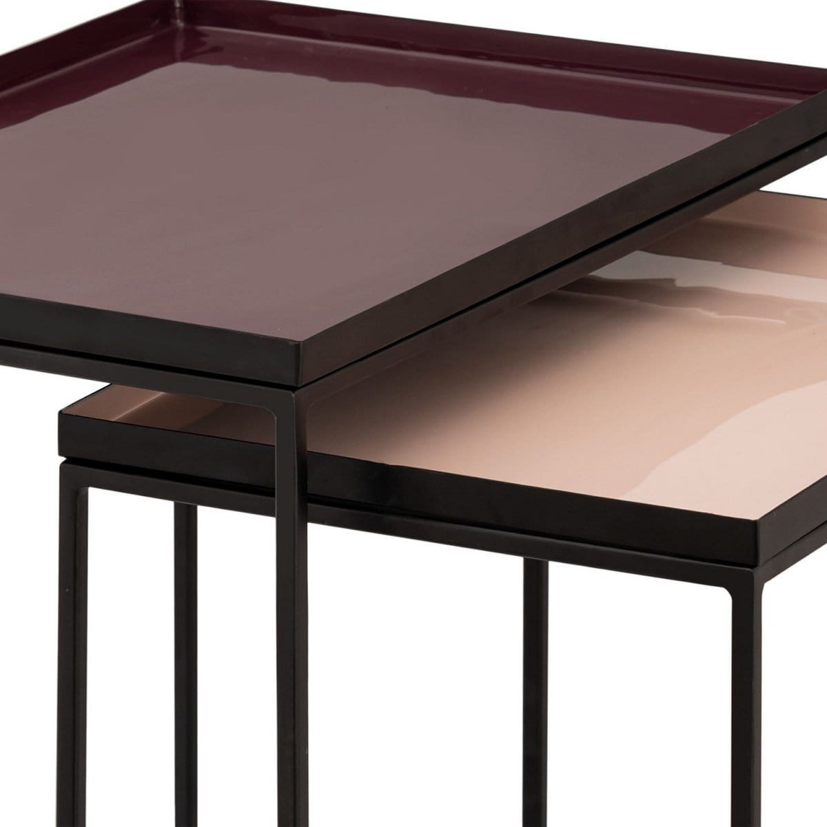 Voglrieder kreatives Wohnen Bijzettafel set van 2 45 H 45 cm decoratieve tafellamp tafel salontafel Kopenhagen tafel emaille