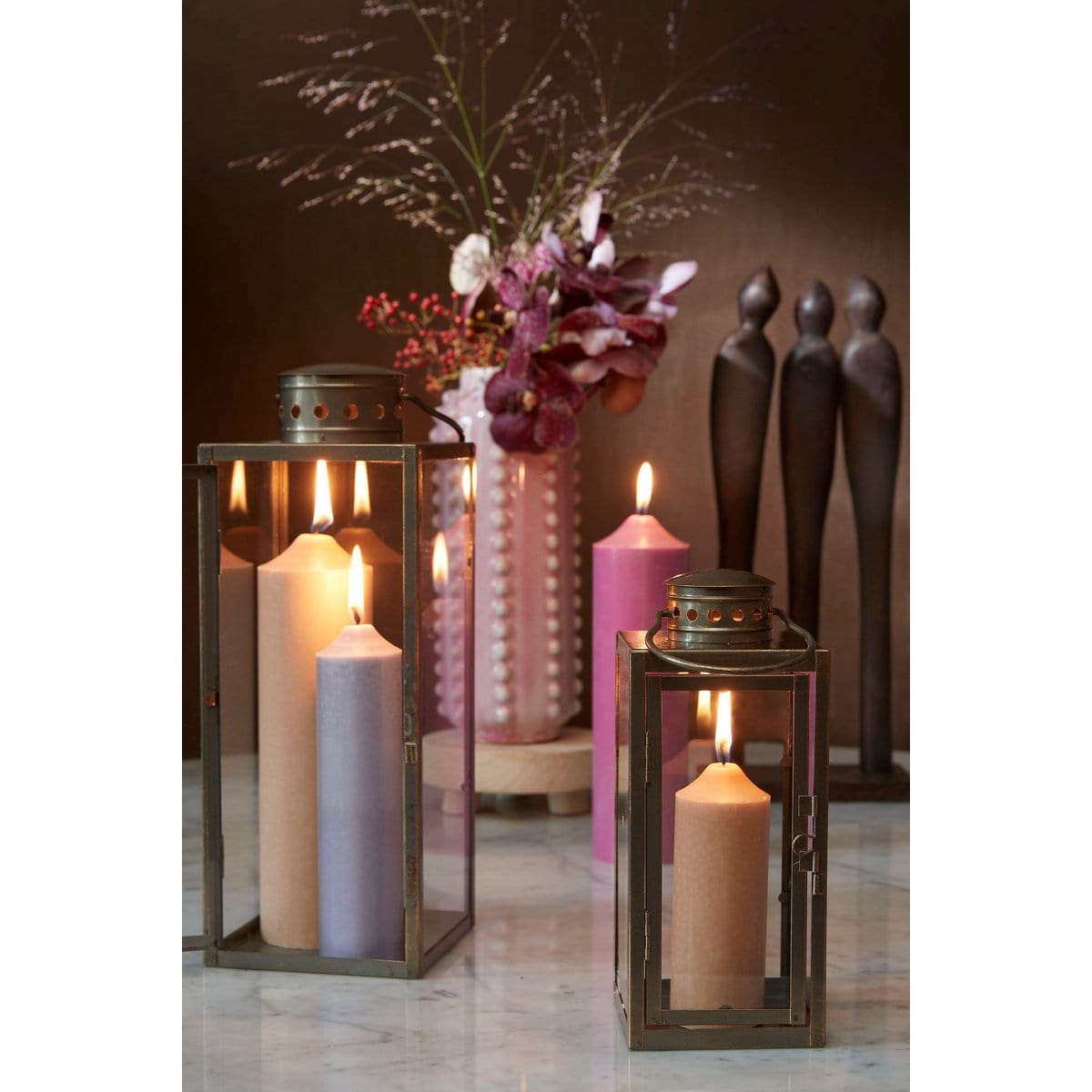 Mica Decorations Boaz Vaas - H30 x Ø11 cm - Keramiek - Roze