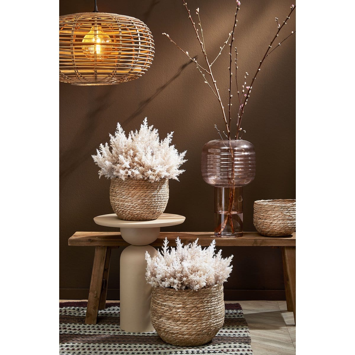Mica Decorations Bold Houten Bankje - L108 x B29,5 x H36,5 cm - Gerecycled Hout - Bruin