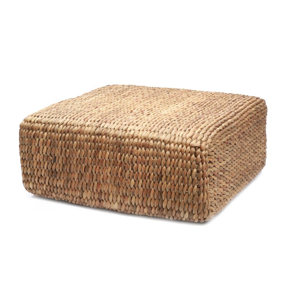 Bazar Bizar De Hyacint Poef Vierkant - Naturel - 60