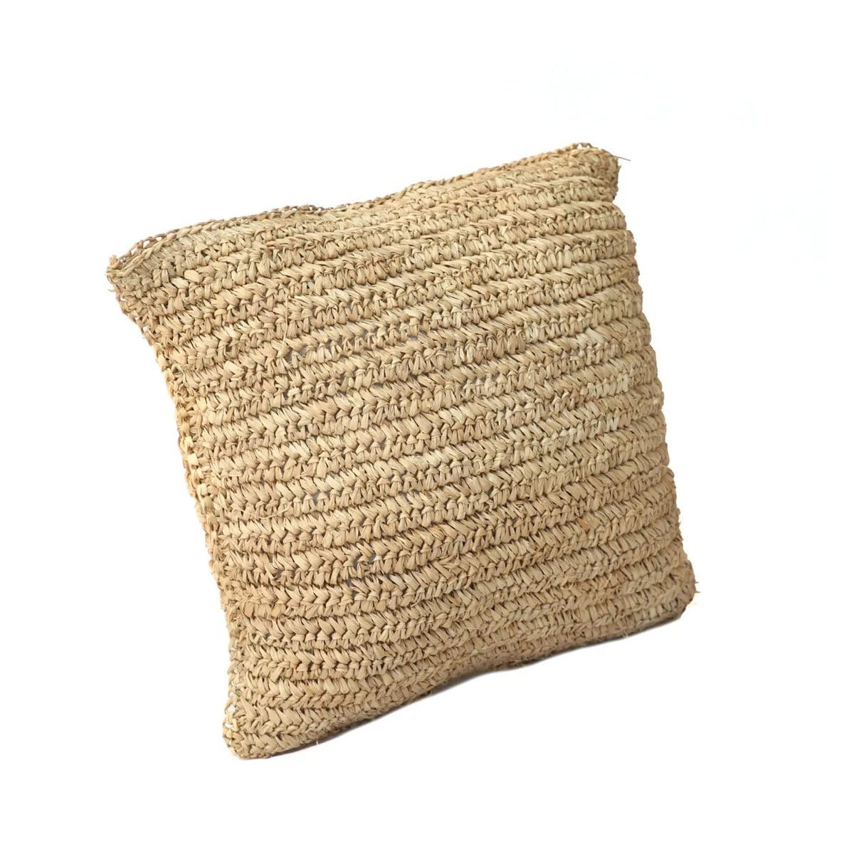 Bazar Bizar De Raffia Flores Kussenhoes Vierkant - Naturel - 40x40