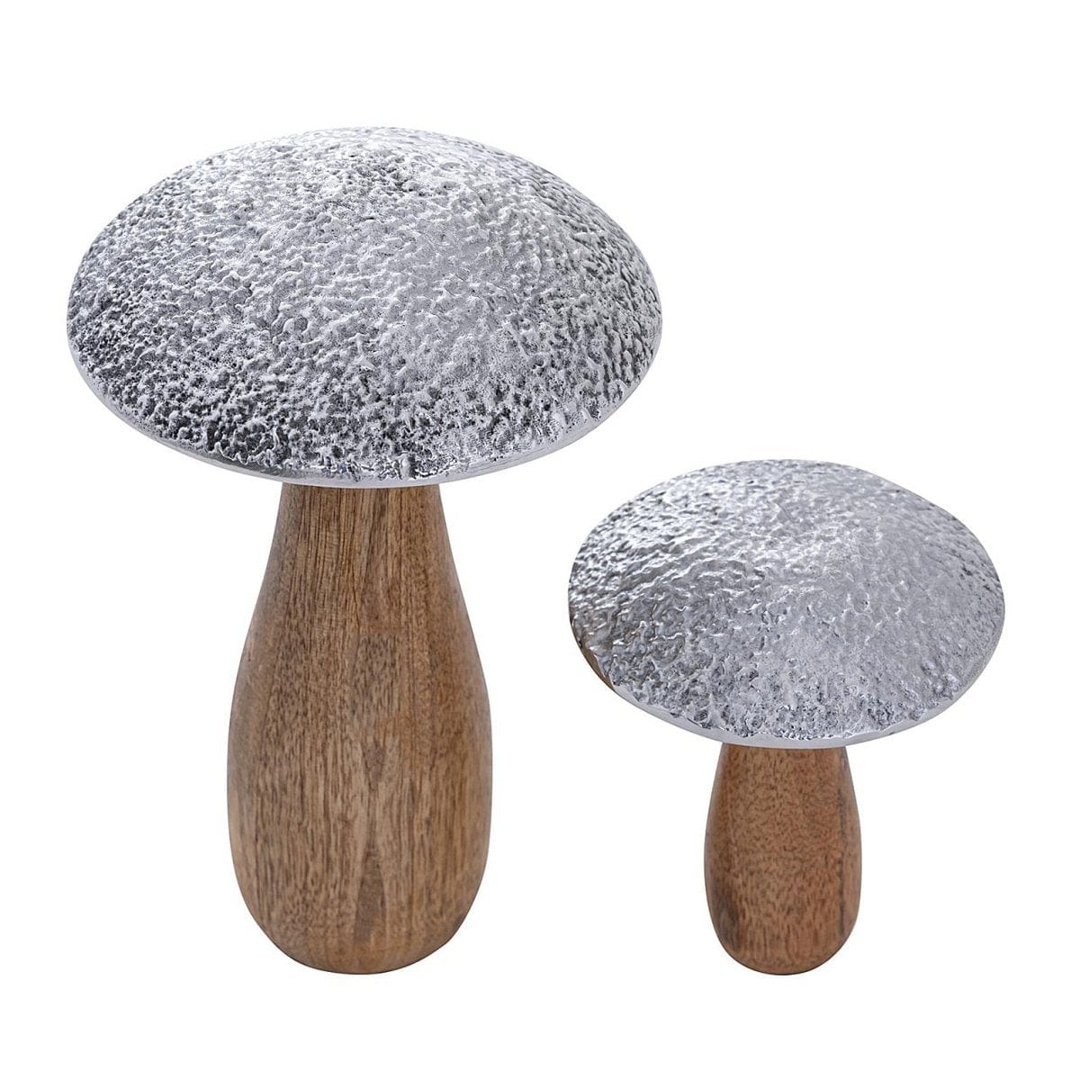 Voglrieder kreatives Wohnen Decoratieve figuren set van 2 paddestoelen H20/12x13/9cm standaard Masterbox 12x 2-delig mangohout