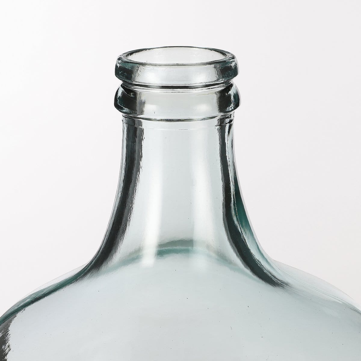 Mica Decorations Diego Fles Vaas - H30 x Ø18 cm - Gerecycled Glas - Transparant