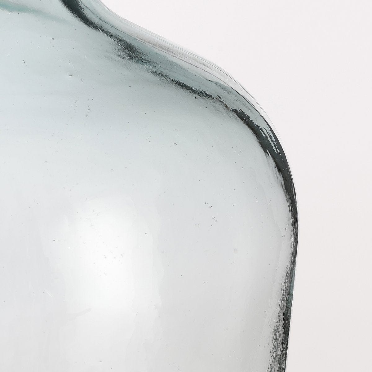 Mica Decorations Diego Fles Vaas - H30 x Ø18 cm - Gerecycled Glas - Transparant