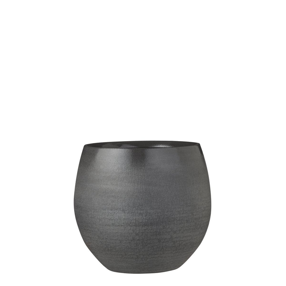 Mica Decorations Douro Bloempot - H20 x Ø23 cm - Terracotta - Donkergrijs