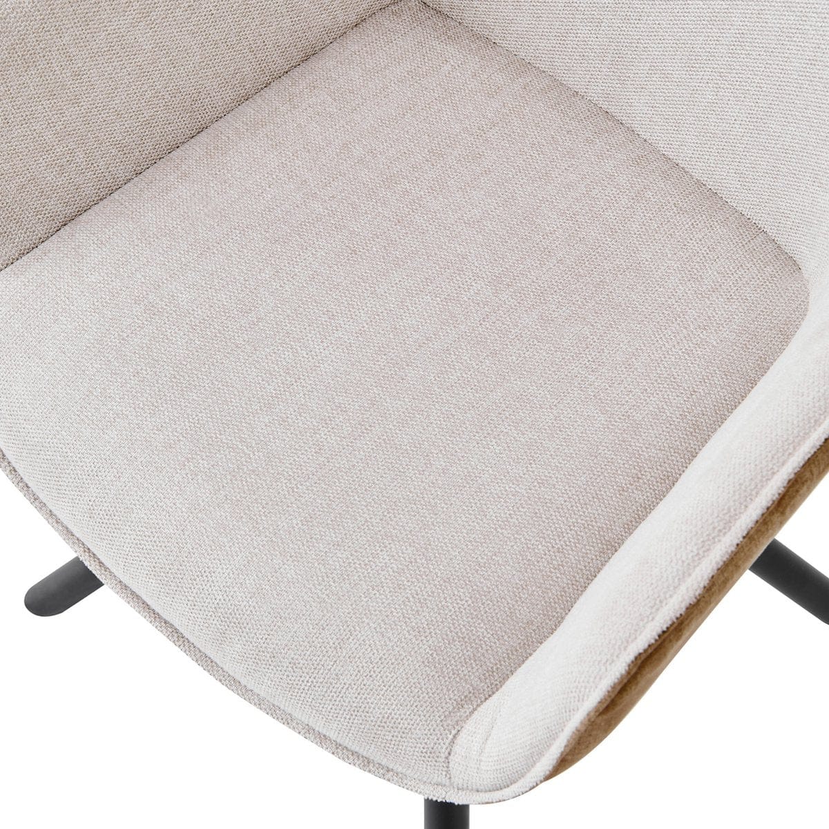 Criks Design Draaibare Eetkamerstoel met armleuning Amber Beige - Taupe - Set van 2