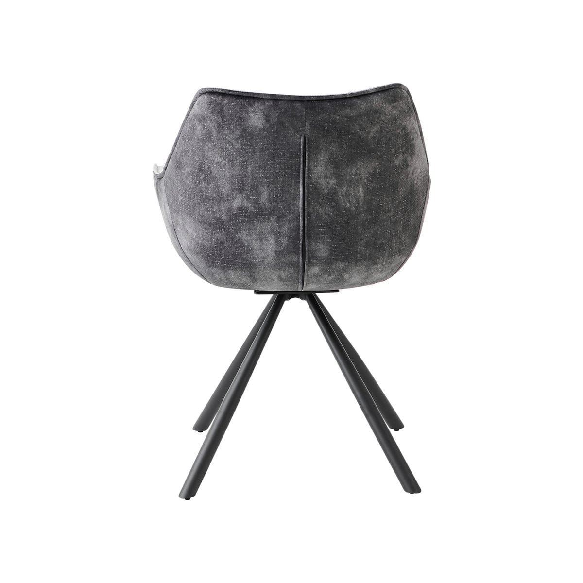 Criks Design Draaibare Eetkamerstoel met armleuning Amber Grijs - Antraciet - Set van 2