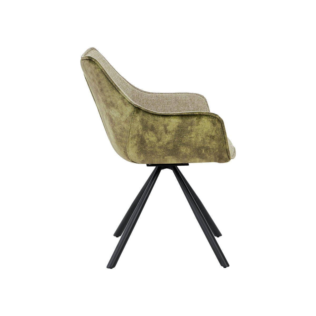 Criks Design Draaibare Eetkamerstoel met armleuning Amber Taupe - Groen - Set van 2