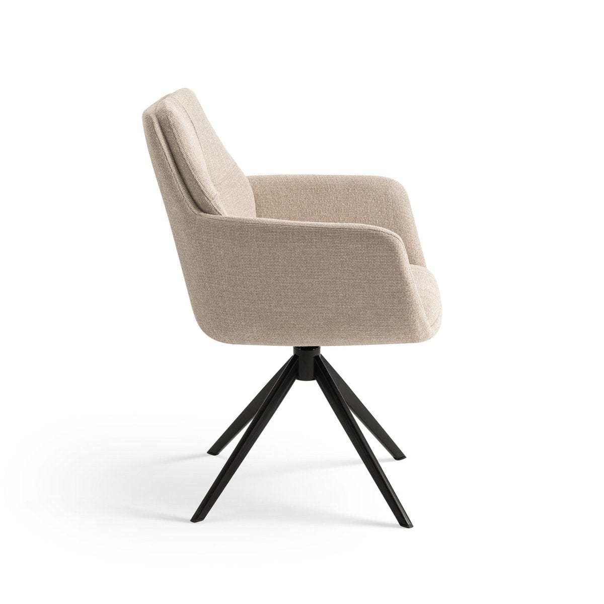 Criks Design Draaibare Eetkamerstoel Milou met armleuning Beige